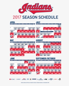 2017 Cleveland Indians Schedule - Indians Game Schedule 2019, HD Png Download, Transparent PNG