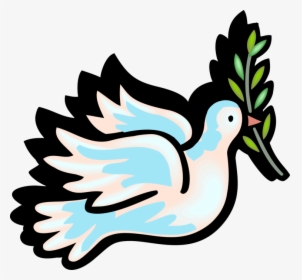 Vector Illustration Of Dove Of Peace Bird Secular Symbol - Connotation And Denotation Of Dove, HD Png Download, Transparent PNG