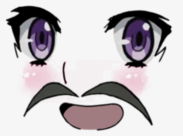 Face Purple Eye Nose Violet Head Organ - Anime Girl Face Transparent, HD Png Download, Transparent PNG