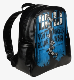 Doctor Who Weeping Angels Print Leather Backpack Casual, HD Png Download, Transparent PNG