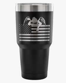 Weeping Angel American Flag Tumbler   Class - Sheriff Tumbler, HD Png Download, Transparent PNG