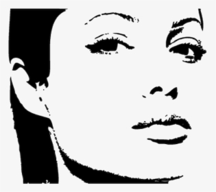 Printmaking Stencil Angelina Jolie, HD Png Download, Transparent PNG
