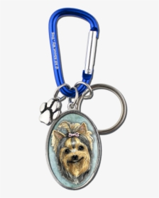 Yorkie Cameo Carabiner Keychain - Keychain, HD Png Download, Transparent PNG