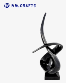 Modrest Abstract Rotatory Statue Modern Resin Black - Bronze Sculpture, HD Png Download, Transparent PNG