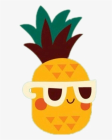Cute Pineapple Drawings Clipart , Png Download - Cartoon Pineapple With Sunglasses, Transparent Png, Transparent PNG