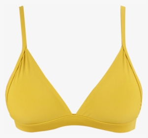 Mustard Triangle Bikini Top - Brassiere, HD Png Download, Transparent PNG