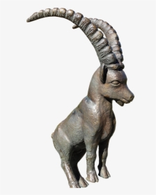 Capricorn, Bronze Statue, Animal Figure, Metal, Bronze - Goat Statue Transparent, HD Png Download, Transparent PNG