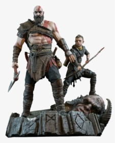 God Of War 2018 Statue Kratos & Atreus - We Live In A Society Meme, HD Png Download, Transparent PNG