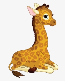 Cartoon Baby Giraffe Klejonka Clip Art - Cartoon Cute Baby Giraffe, HD Png Download, Transparent PNG