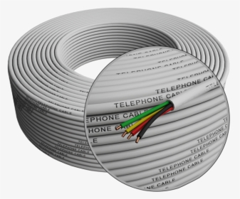 Phone Cable 300ft Rounded White Roll 4x1/0 - Electrical Wiring, HD Png Download, Transparent PNG