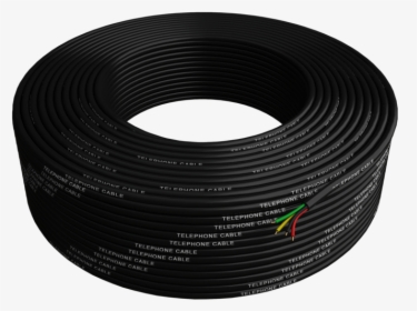 Phone Cable 300ft Rounded Black Roll 4x1/0 - Wire, HD Png Download, Transparent PNG