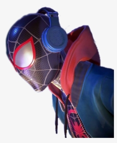 #spiderman #milesmorales #headphones #marvel #comics - Miles Morales With Headphones, HD Png Download, Transparent PNG
