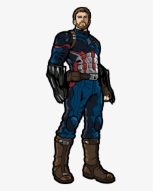 Avengers Infinity War Captain America Cartoon Drawing, HD Png Download, Transparent PNG