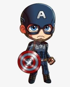 Chibi Captain America Cartoon, HD Png Download, Transparent PNG
