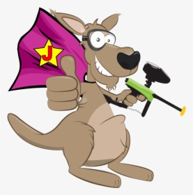 Jack S Paintball Super Hero Kangaroo - Superhero Kangaroo Cartoon, HD Png Download, Transparent PNG