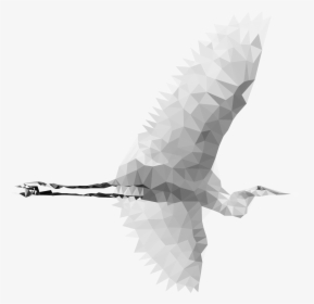Siberian Crane Mosaic Transprent - Great Blue Heron, HD Png Download, Transparent PNG