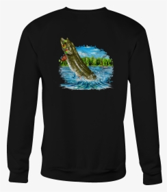 Crewneck Sweatshirt Fish Jumping Lake For Women Thumbnail, HD Png Download, Transparent PNG