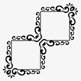 Transparent Line Frame Png - Png Double Picture Frames, Png Download, Transparent PNG