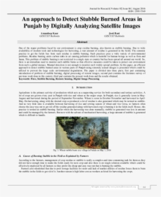 An Approach To Detect Stubble Burned Areas In Punjab, HD Png Download, Transparent PNG