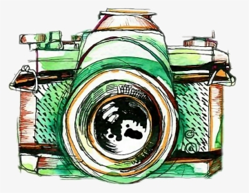 Watercolor Camera Painting , Png Download - Camera Painting Png, Transparent Png, Transparent PNG