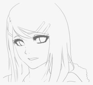 Anime Head Lineart - Line Art, HD Png Download, Transparent PNG
