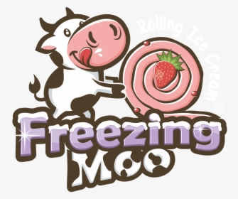Cartoon,text,clip - Freezing Moo Ice Cream, HD Png Download, Transparent PNG