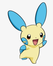 Minun Ag Anime Pokemon Png - Small Blue And Yellow Pokemon, Transparent Png, Transparent PNG