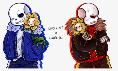 Underfell Sans And Flowey Hd Png Download Transparent Png Image Pngitem Thus, to fight flowey again in a neutral playthrough, you will need to perform a true reset, which apparently can only be done after completing a true pacifist playthrough. underfell sans and flowey hd png