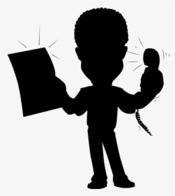 Cartoon Office Worker Png Transparent Images - Silhouette, Png Download, Transparent PNG