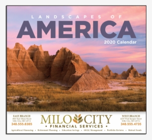 Picture Of Landscapes Of America Wall Calendar - Landscape Calendar, HD Png Download, Transparent PNG
