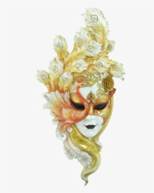 Gold Peacock Mask Wall Plaque - Las Vegas Feather Mask, HD Png Download, Transparent PNG