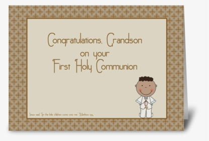 Holy Communion Congrats Grandson Greeting Card - Ucapan Untuk Komuni Pertama, HD Png Download, Transparent PNG