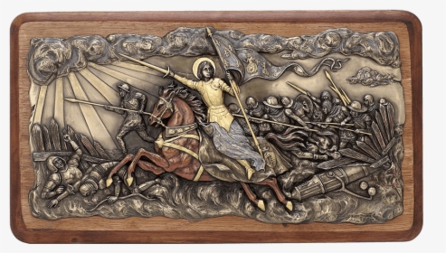 Bronze Joan Of Arc Into Battle Wall Plaque - Relief, HD Png Download, Transparent PNG