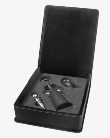 3 Piece Leatherette Wine Tool Set W/ Gold Engraving - Wallet, HD Png Download, Transparent PNG
