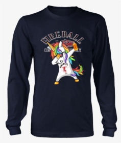 Fireball Whiskey Unicorn Dabbing Shirt, Long Sleeve, - Good The Bad The Slow Shirt, HD Png Download, Transparent PNG