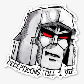 Decepticons Till I Die Sticker - Sketch, HD Png Download, Transparent PNG