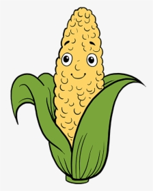 How To Draw Corn Cob - Corn On The Cob Easy To Draw, HD Png Download, Transparent PNG