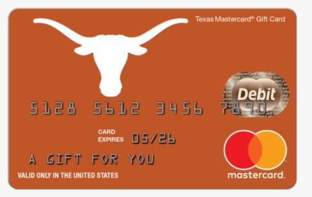 Mastercard Gift Card Fancardgift - Texas Longhorns, HD Png Download, Transparent PNG