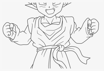 Surprise Gotenks Coloring Pages Goten Costumepartyrun - Dragon Ball Z Goten Drawing, HD Png Download, Transparent PNG