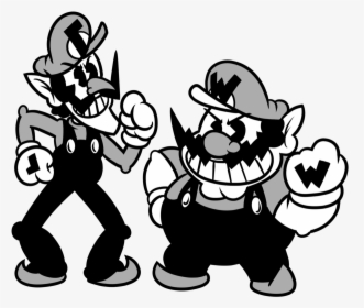 Wario Black And White, HD Png Download, Transparent PNG