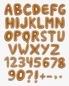 Christmas Cookie Food Font - Alphabet Cookies Transparent, HD Png Download, Transparent PNG