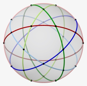 Spherical Icosidodecahedron With Colored Cicles, 5-fold - Circle, HD Png Download, Transparent PNG
