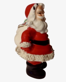 Vintage Santa Claus Ceramic Figurine With Bag Of Toys - Figurine, HD Png Download, Transparent PNG