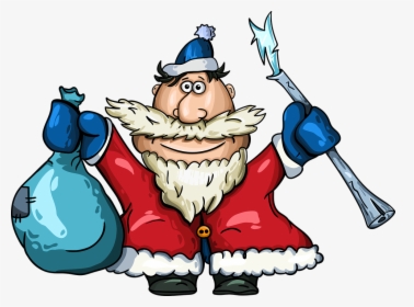 Santa Claus, New Year S Eve, Bag, Gifts, Holiday - Cartoon Santa, HD Png Download, Transparent PNG