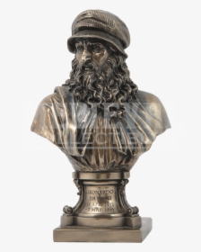Leonardo Da Vinci Bust - Leonardo Da Vinci Sculptures, HD Png Download, Transparent PNG