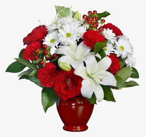 White Lily In A Bouquet - Flower Arrangement Png, Transparent Png, Transparent PNG