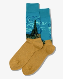Men S Van Gogh S Wheat Field With Cypresses Socks   - Sock, HD Png Download, Transparent PNG