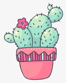 Transparent Cute Cactus Png - Kawaii Cute Cactus Cartoon, Png Download, Transparent PNG