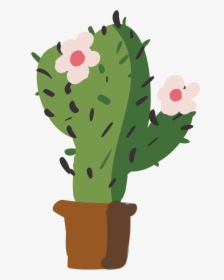 Barbary Fig Cactaceae Drawing Nopal Watercolor Painting - Flower Cactus Png, Transparent Png, Transparent PNG