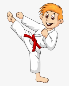 Girl Clipart Martial Arts - Karate Cartoon Png, Transparent Png, Transparent PNG